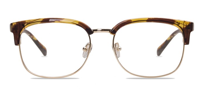 Charleston Golden/Tortoise Plastic-metal Montures de lunettes de vue d'EyeBuyDirect
