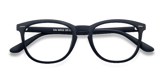 Matte Navy Yolo -  Geek Plastic Eyeglasses