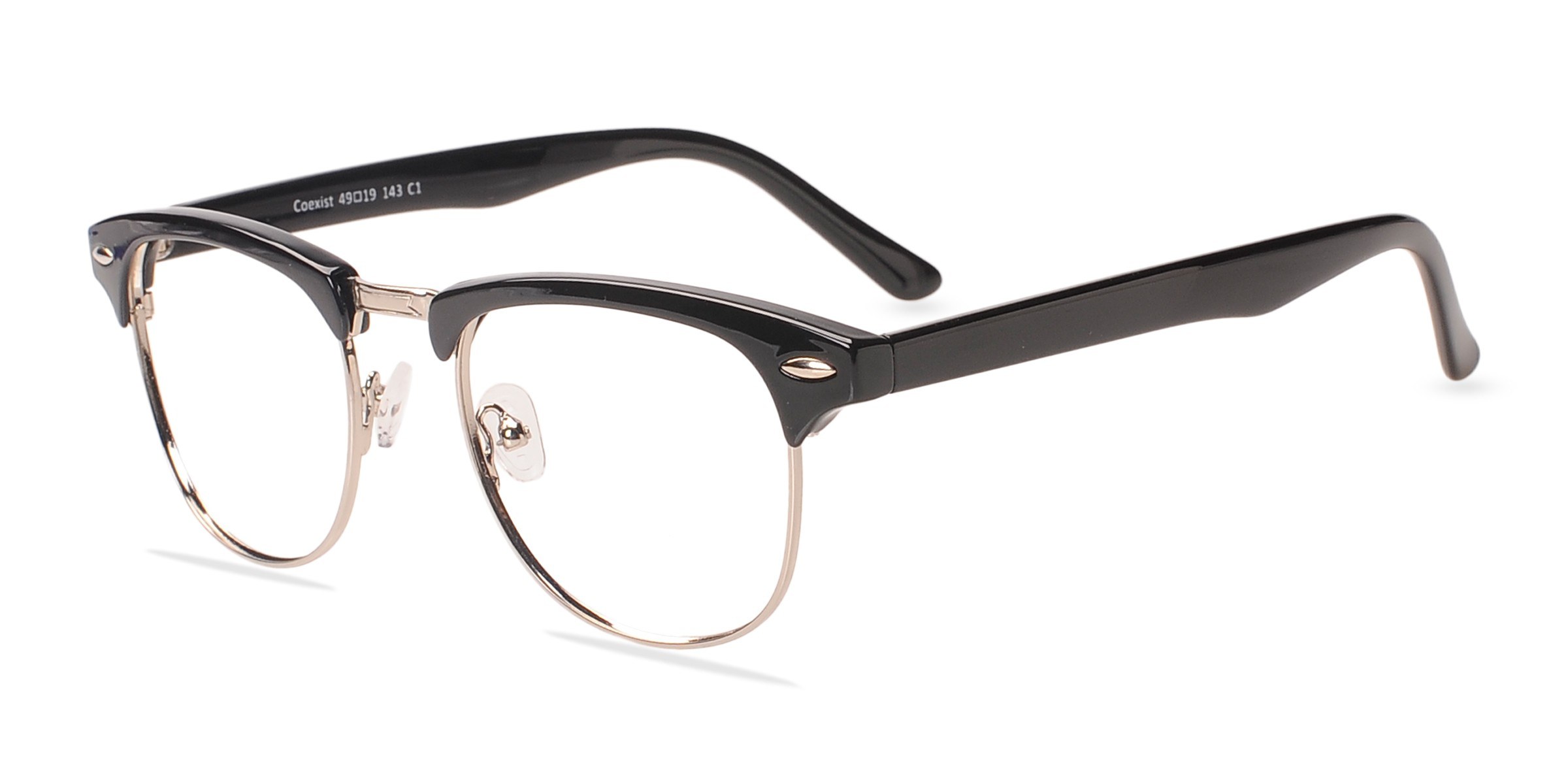 Coexist Browline Black & Silver Full Rim Eyeglasses | Eyebuydirect