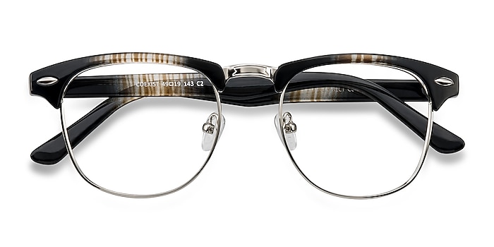 Brown/Silver Coexist -  Vintage Metal Eyeglasses