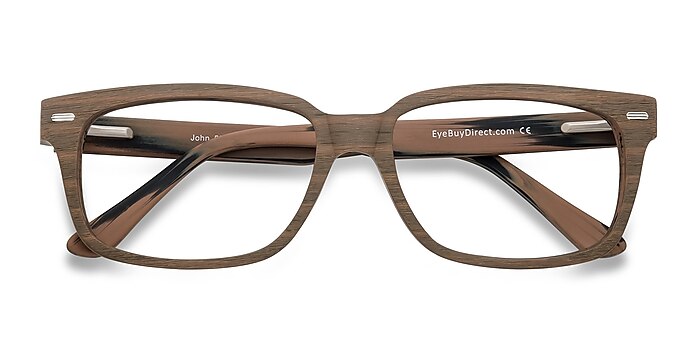 Brown/Striped John -  Classic Acetate Eyeglasses