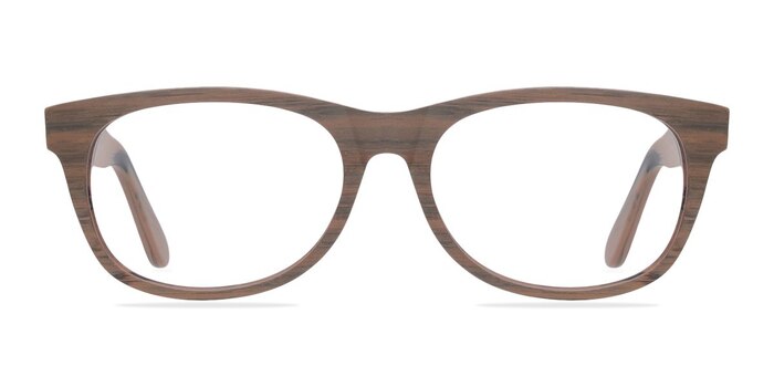 Panama Brown/Striped Acétate Montures de lunettes de vue d'EyeBuyDirect