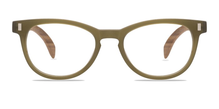Sahara Vert Mat Acétate Montures de lunettes de vue d'EyeBuyDirect