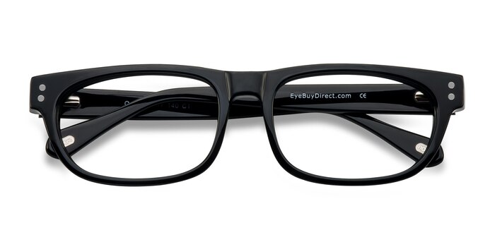 Shiny Black Oslo -  Acetate Eyeglasses
