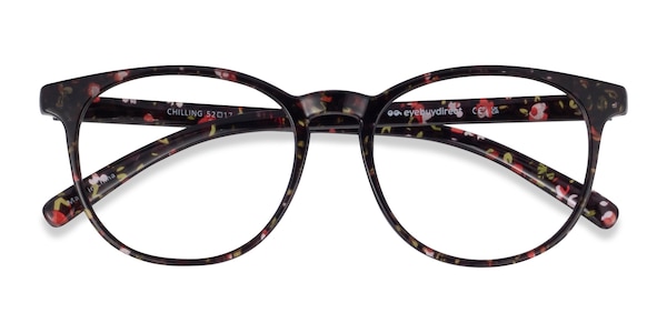 Chilling Round Red & Floral Glasses for Women | Eyebuydirect