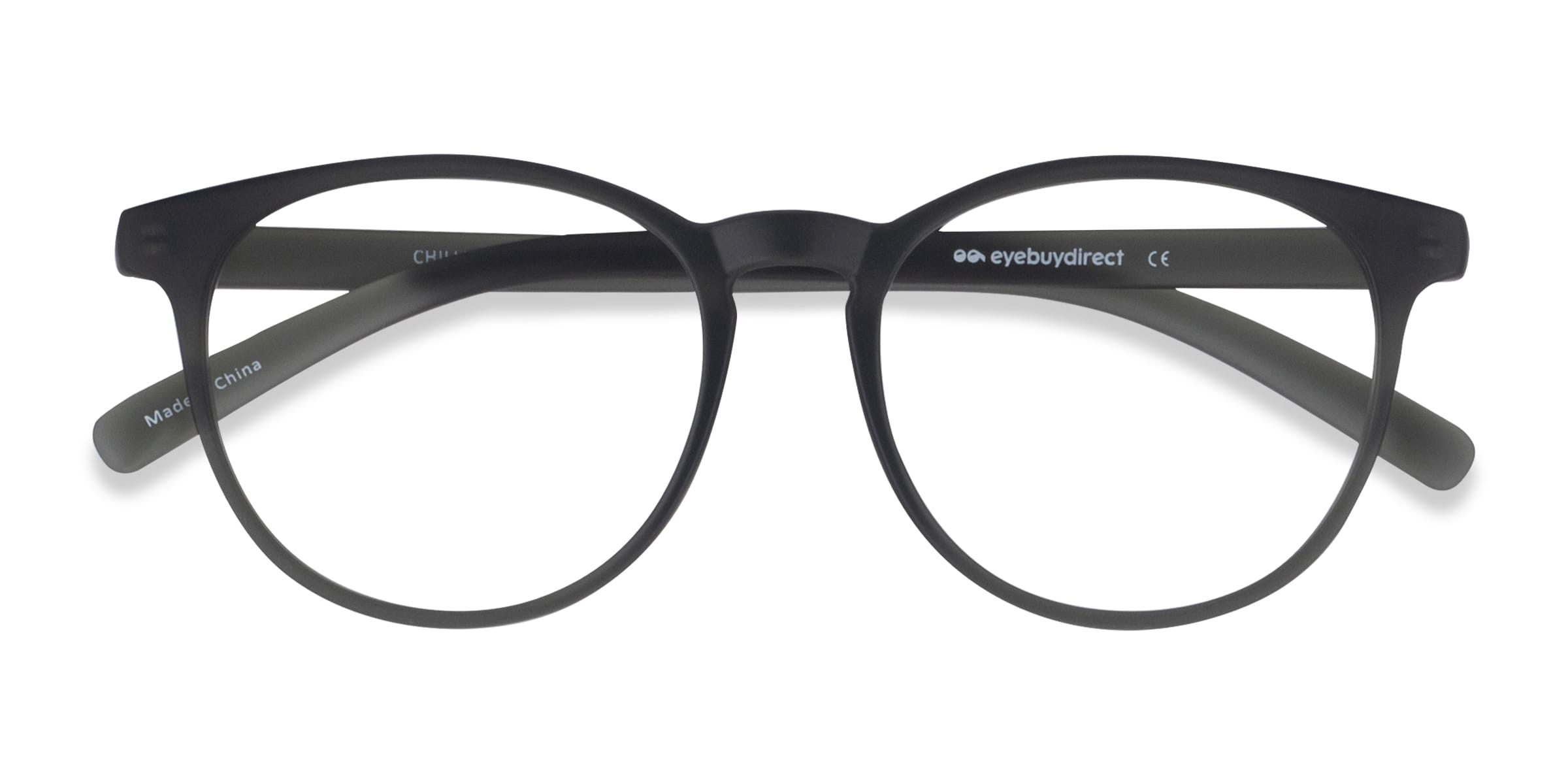 Matte Gray Full Rim Eyeglasses 