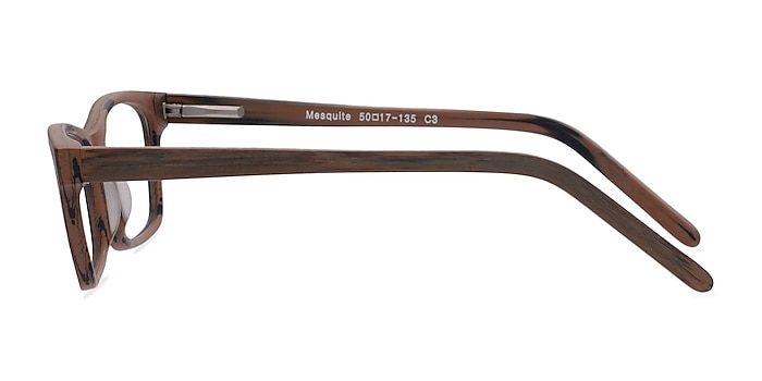 Mesquite Brun Wood-texture Montures de lunettes de vue d'EyeBuyDirect