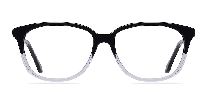 Escapee Clear/Black Acétate Montures de lunettes de vue d'EyeBuyDirect