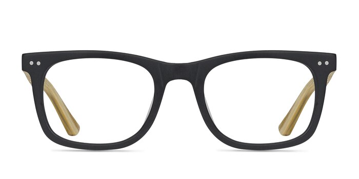 Montreal Matte Black Acetate Eyeglass Frames from EyeBuyDirect