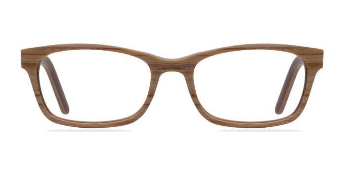 Mesquite Brown/Striped Wood-texture Montures de lunettes de vue d'EyeBuyDirect