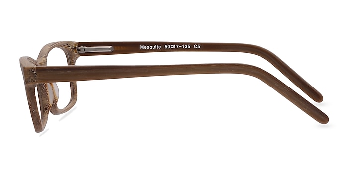 Mesquite Brown/Striped Wood-texture Montures de lunettes de vue d'EyeBuyDirect