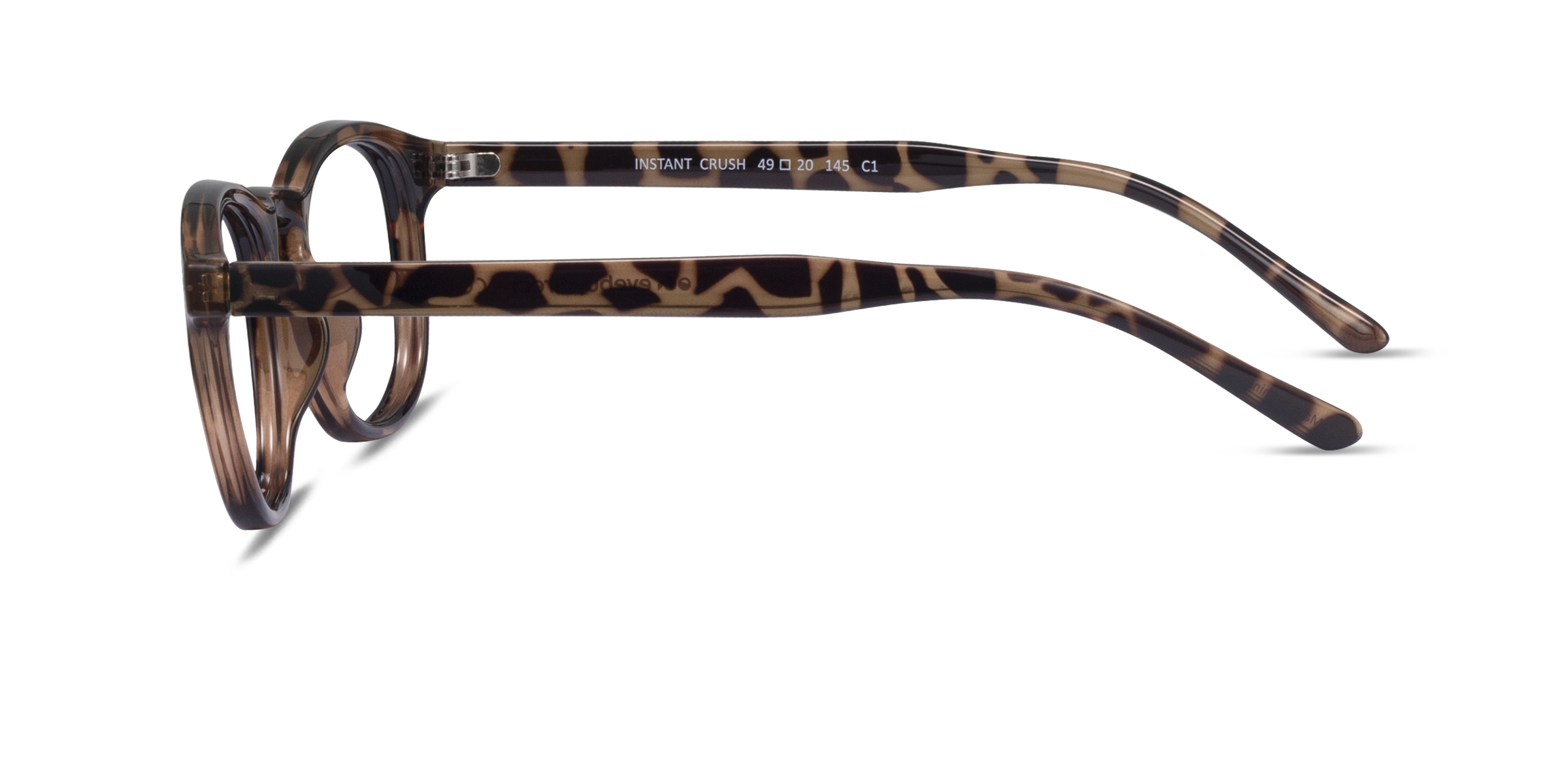 56891 Mode Léopard Optique Monture De Lunettes Polygone Rivet