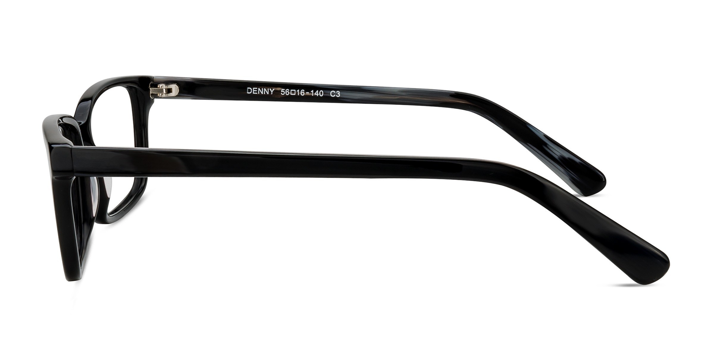 Denny Rectangle Black & Gray Full Rim Eyeglasses | Eyebuydirect