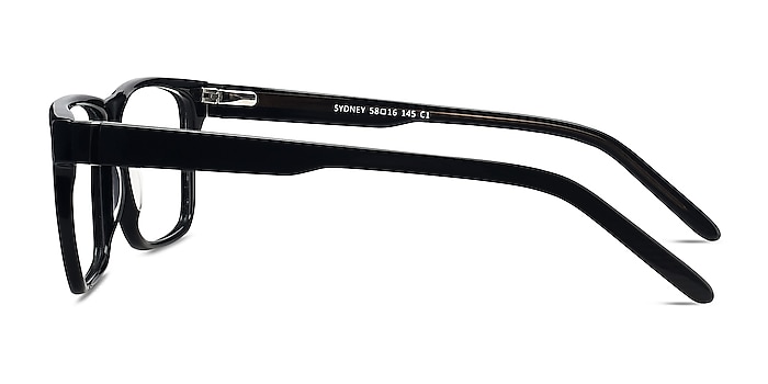 Sydney Noir Acétate Montures de lunettes de vue d'EyeBuyDirect