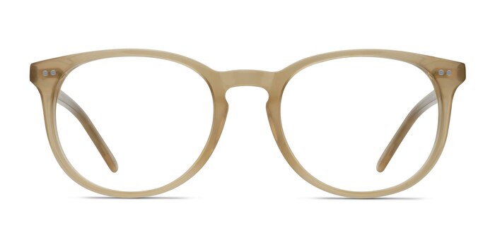 Aura Matte Champagne Acetate Eyeglass Frames from EyeBuyDirect
