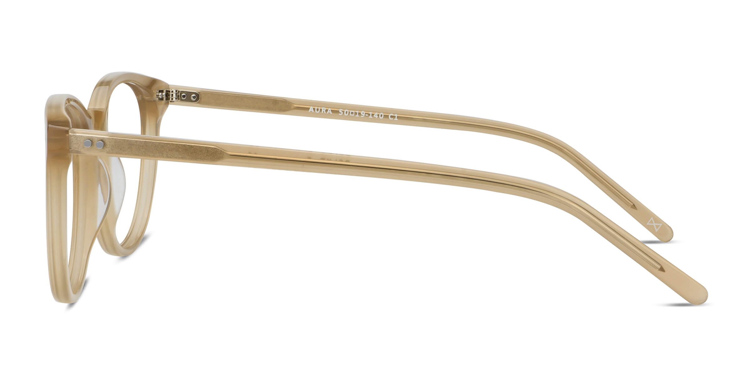 Aura Round Matte Champagne Glasses for Women Eyebuydirect