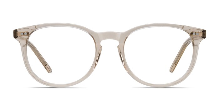 Aura Champagne Acetate Eyeglass Frames from EyeBuyDirect