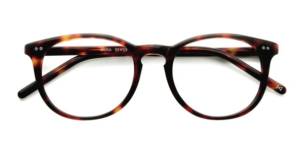 Aura Round Warm Tortoise Full Rim Eyeglasses | Eyebuydirect Canada