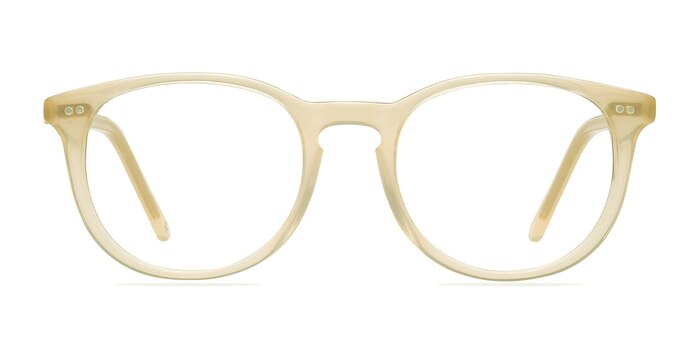 Aura Frosted Vanilla Acetate Eyeglass Frames from EyeBuyDirect