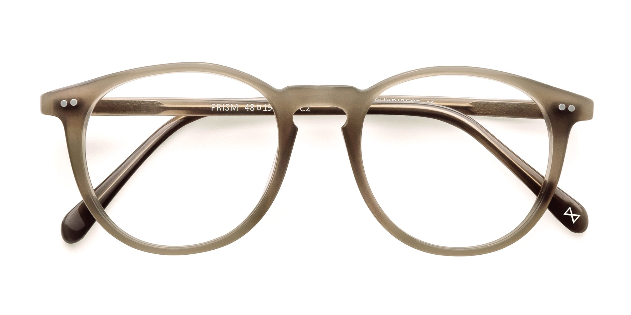 Unisex s round Taupe Acetate Prescription eyeglasses - Eyebuydirect s Prism 93$