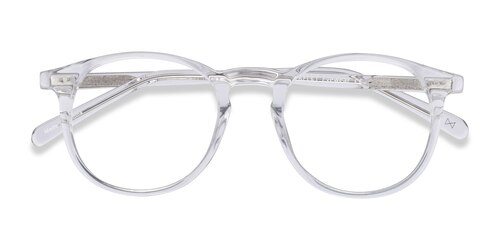 Unisex S Round Clear Acetate Prescription Eyeglasses - Eyebuydirect S Prism