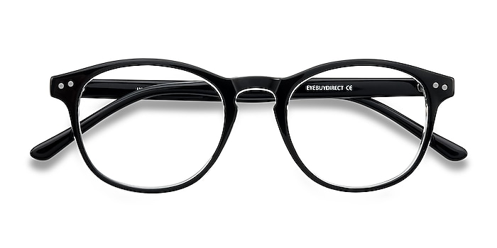 Clear/Black Instant Crush -  Lightweight Plastic Eyeglasses
