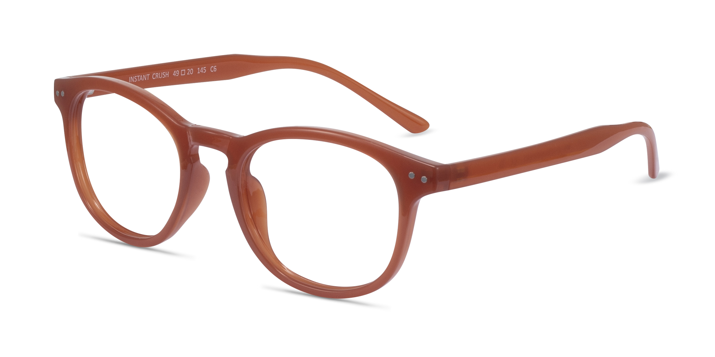 Instant Crush Round Orange Full Rim Eyeglasses Eyebuydirect Canada