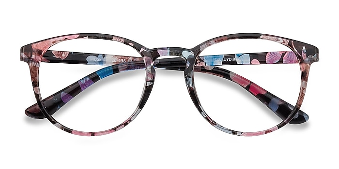 Pink Floral Muse -  Lightweight Plastic Eyeglasses
