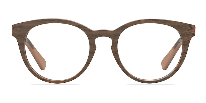 Stanford Brown/Striped Acétate Montures de lunettes de vue d'EyeBuyDirect