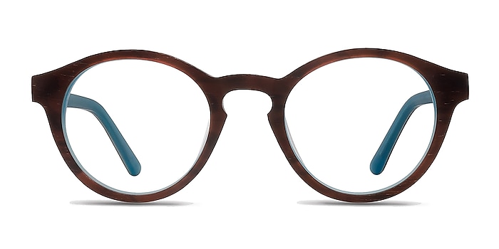 Dreamy  Brown Blue  Wood-texture Eyeglass Frames from EyeBuyDirect
