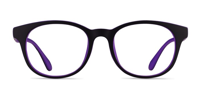 Norah Matte Black/Purple Plastique Montures de lunettes de vue d'EyeBuyDirect