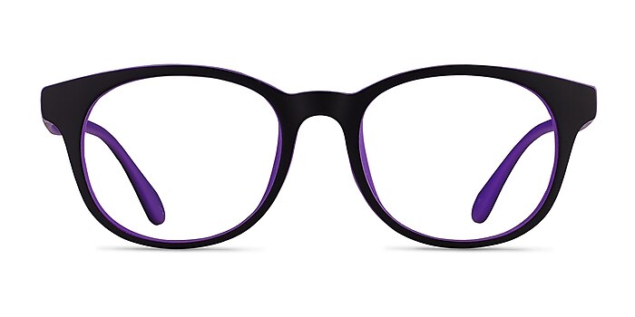 Norah Matte Black/Purple Plastic Eyeglass Frames from EyeBuyDirect