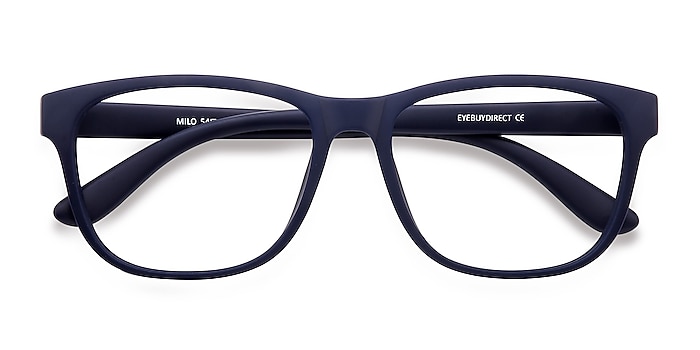 Matte Navy Milo -  Geek Plastic Eyeglasses