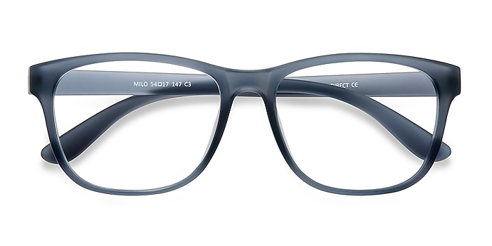 Matte Gray Milo -  Geek Plastic Eyeglasses