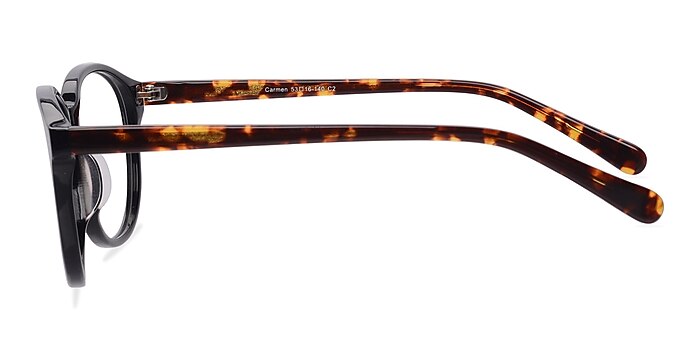 Carmen Black/Tortoise Acetate Eyeglass Frames from EyeBuyDirect
