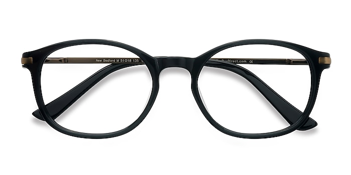 Black New Bedford -  Acetate Eyeglasses