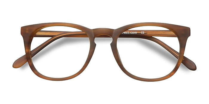 Brown Striped Providence -  Classic Acetate Eyeglasses