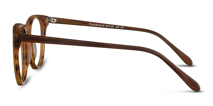 Providence Brown Striped Acetate Eyeglass Frames from EyeBuyDirect