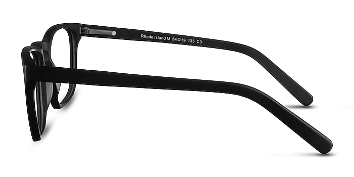 Rhode Island Matte Black Acetate Eyeglass Frames from EyeBuyDirect