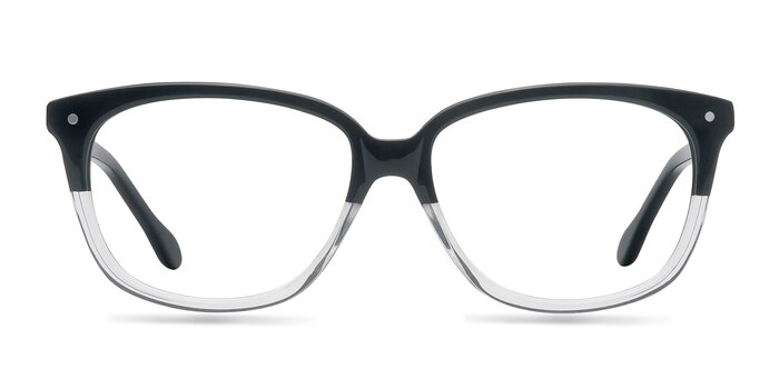 Escapee Black & Clear  Acétate Montures de lunettes de vue d'EyeBuyDirect