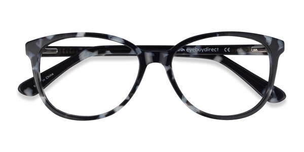 Hepburn prescription eyeglasses (Gray Floral)