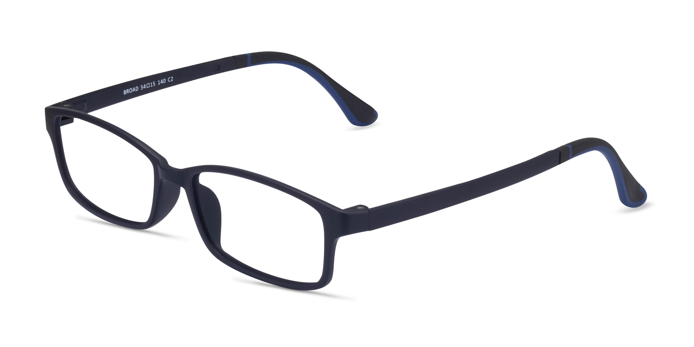 Broad Rectangle Navy Full Rim Eyeglasses Eyebuydirect