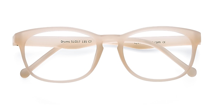 Frosted White Drums -  Classic Plastic Eyeglasses