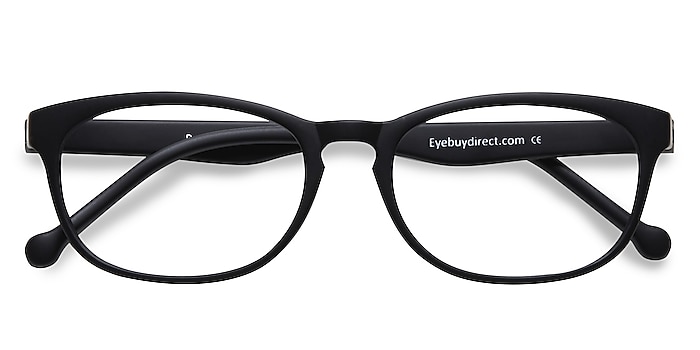 Matte Black Drums -  Lightweight Plastic Eyeglasses