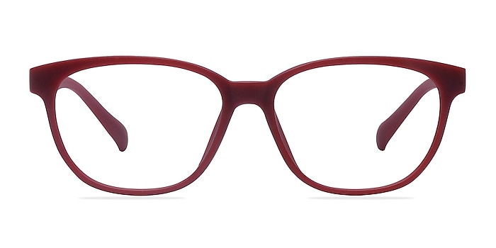 Moody Matte Red Plastic Eyeglass Frames from EyeBuyDirect