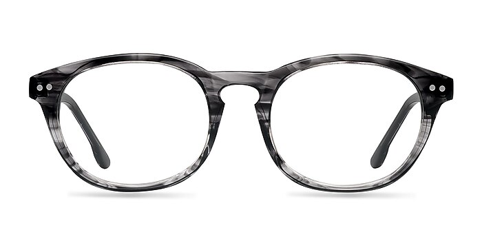 Little Things Gray Striped Acétate Montures de lunettes de vue d'EyeBuyDirect