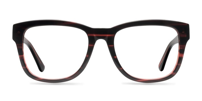 Panoram Dark Red Acétate Montures de lunettes de vue d'EyeBuyDirect