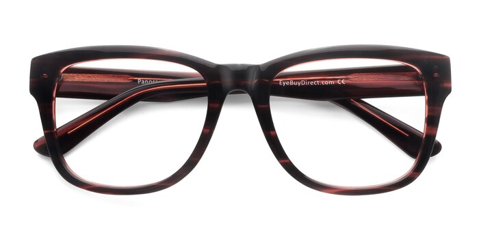 Dark Red Panoram -  Fashion Acetate Eyeglasses