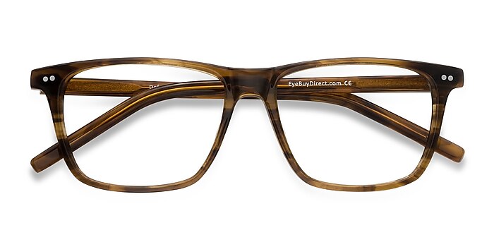 Brown Striped Default -  Acetate Eyeglasses
