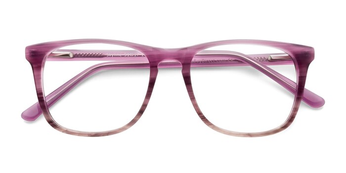 Purple Striped Skyline -  Classic Acetate Eyeglasses